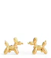 Babette Gold-plated Balloon Dog Cufflinks In Gold