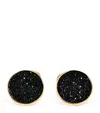 Babette Gold-plated Moondust Round Cufflinks In Yellow
