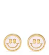 Babette Gold-plated Smiley Face Cufflinks In Gold