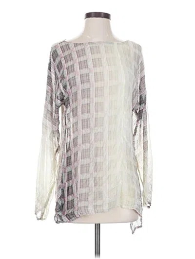 Pre-owned Babette Long Sleeve Blouse In Silver