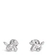 Babette Rhodium-plated Balloon Monkey Cufflinks In Silver