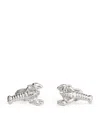 Babette Rhodium-plated Lobster Cufflinks In Silver