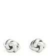 BABETTE RHODIUM-PLATED METAL KNOT CUFFLINKS