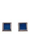 Babette Rhodium-plated Square Cufflinks In Blue