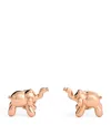 Babette Rose Gold-plated Elephant Cufflinks In Pink