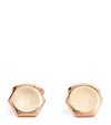 Babette Rose Gold-plated Hexagon Cufflinks In Gold