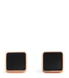 Babette Rose Gold-plated Key Stone Cufflinks In Black