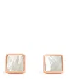 Babette Rose Gold-plated Key Stone Cufflinks In Silver
