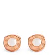 Babette Rose Gold-plated Mother-of-pearl Cufflinks In Ivory