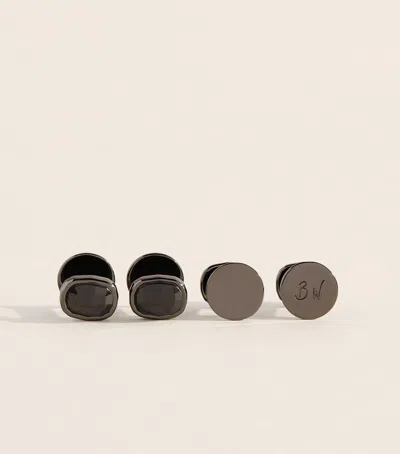 Babette Wasserman Black Rhodium-plated Swarovski Crystal Cufflinks