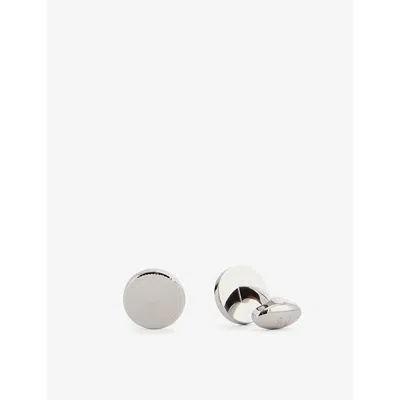 Babette Wasserman London Mens  Gatsby Wheel Rhodium-plated Metal Cufflinks