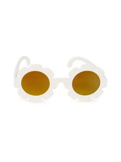Babiators Kid's 36mm Blue Series Daisy Sunglasses In White