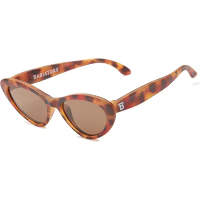 Babiators Kids' 43mm Small Cat Eye Sunglasses In Brown