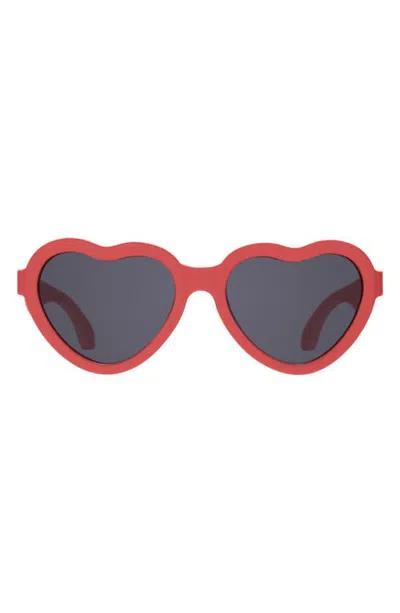 Babiators Kids' Candy Apple Small 46mm Heart Sunglasses In Red
