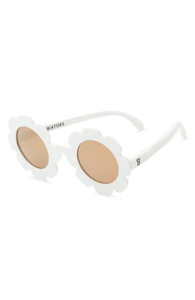 Babiators Kids' Daisy Small 36mm Polarized Flower Shaped Sunglasses In Brown
