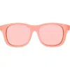 Babiators Kids' Jet Black Polarized Navigator Sunglasses In Perfectly Papaya