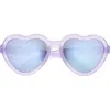Babiators Kids' Mirrored Shimmer Heart Sunglasses In Pink