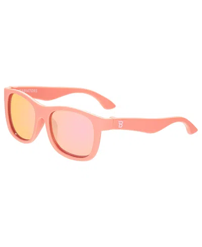 Babiators Polarized Navigator With Mirrored Lenses Sunglasses - Big Kid In Pink