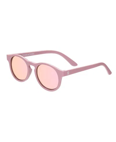 Babiators Kids' Pretty In Pink Keyhole Pink Polarized Mirrored Lens Sunglasses In Pretty In Pink With Pink Lens