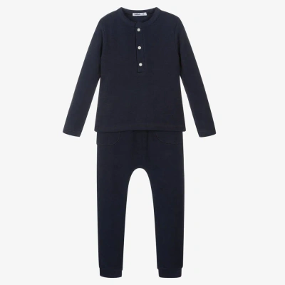 Babidu Babies' Boys Blue Ribbed Jersey Tracksuit