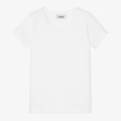 Babidu White Cotton Jersey T-shirt