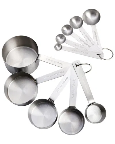 Babish 10pc Stainless Steel Nesting Measuring Cup & Spoon Set In Gray
