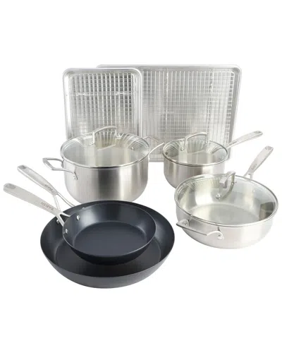 Babish 12pc Essential Cookware Set In Metallic