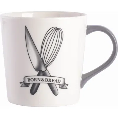 Babish 17 Ounce Fine Ceramic Born & Bread Mug In White