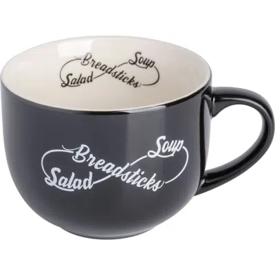 Babish 17oz Wide Fine Ceramic Breadstick Soup & Salad Mug In Black