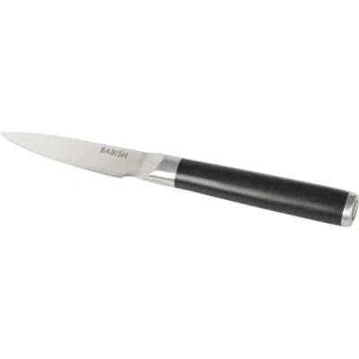 Babish 3.5 Inch Stainless Steel Full Tang Paring Knife Black