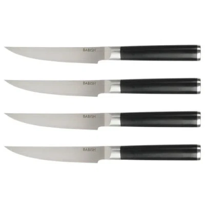 Babish 4-pack High Carbon German Steel Steak Knife Set In Silver