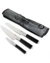 Babish 4pc High-carbon Stainless Steel Knife Set With Knife Roll