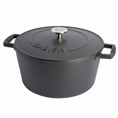 Babish 6 Quarts Non-stick Enameled Cast Iron Round Dutch Oven In Black