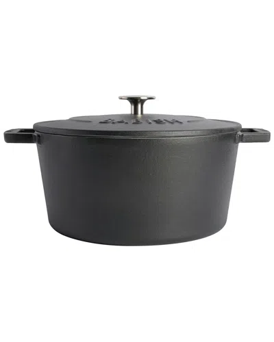 Babish 6qt Round Enameled Cast Iron Dutch Oven With Self-basting Lid In Black