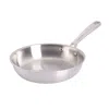 Babish 8 Inch Stainless Steel Tri-ply Double Riveted Fry Pan In Silver In Silver