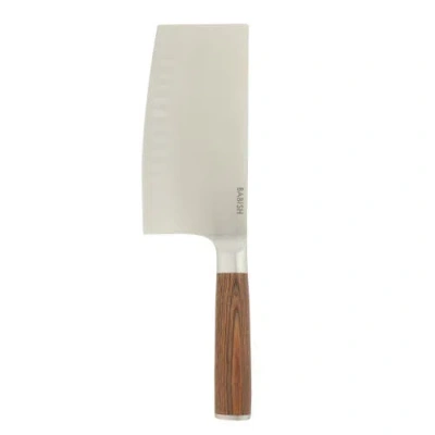 Babish Forged Cleaver Knife With Pakka Wood Handle And German Steel Full Tang In Brown