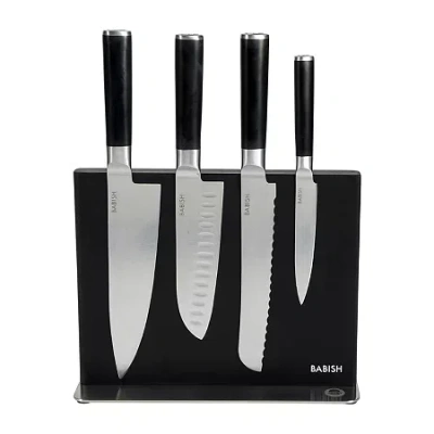 Babish German Steel Magnetic Forged 5-pc. Knife Set In Black