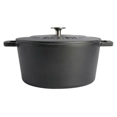Babish Matte Enamel Round Cast Iron Dutch Oven With Lid In Black
