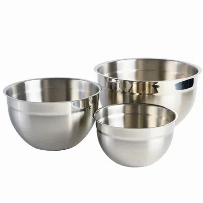 Babish Stainless Steel Mixing Bowl Set (1.5-quart, 3-quart, 5-quart) In Silver