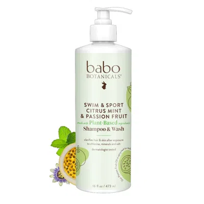 Babo Botanicals Swim & Sport Citrus Mint Shampoo & Wash In White