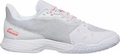 Babolat Women's Jet Tere All Court Tennis Shoe In White/living Coral In Gray
