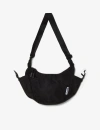 Baboon To The Moon Womens Black Crescent Brand-patch Recycled-polyester Crossbody Bag In Black