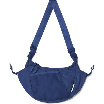 Baboon To The Moon Crescent Crossbody Bag In Blue