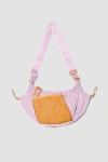 Baboon To The Moon Crescent Crossbody Bag In Pink