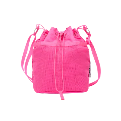 Baboon To The Moon Drawstring Crossbody Pouch In Pink