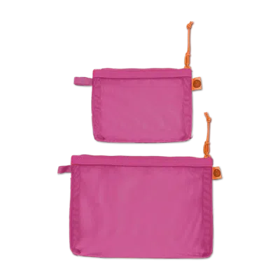 Baboon To The Moon Monomesh Pouch Set In Pink