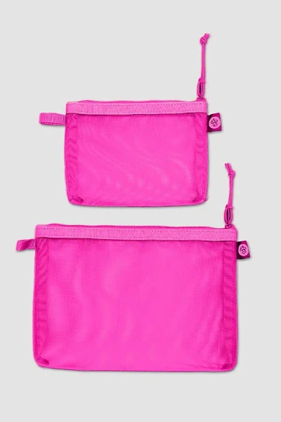 Baboon To The Moon Monomesh Pouch Set In Hyper Pink, Women's At Urban Outfitters