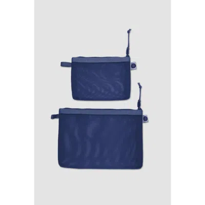 Baboon To The Moon Monomesh Pouch Set In Blue