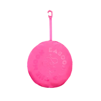 Baboon To The Moon Packable Tote In Pink