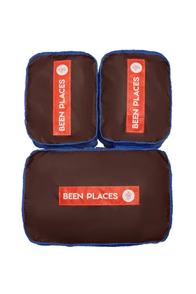 Baboon To The Moon Packing Cube Set In Brown